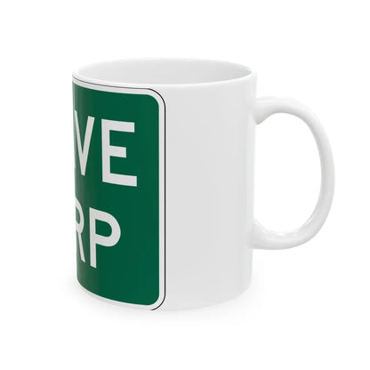 MUTCD-OH I-H2c (Ohio) (Road Sign) White Coffee Mug - Go Mug Yourself