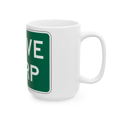 MUTCD-OH I-H2c (Ohio) (Road Sign) White Coffee Mug - Go Mug Yourself