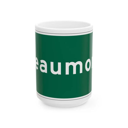 MUTCD-OH I-H2d (Ohio) (Road Sign) White Coffee Mug 15oz - Go Mug Yourself