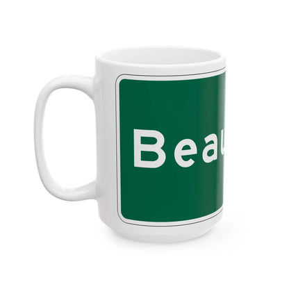 MUTCD-OH I-H2d (Ohio) (Road Sign) White Coffee Mug - Go Mug Yourself