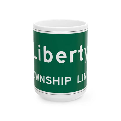 MUTCD-OH I-H2e (Ohio) (Road Sign) White Coffee Mug 15oz - Go Mug Yourself