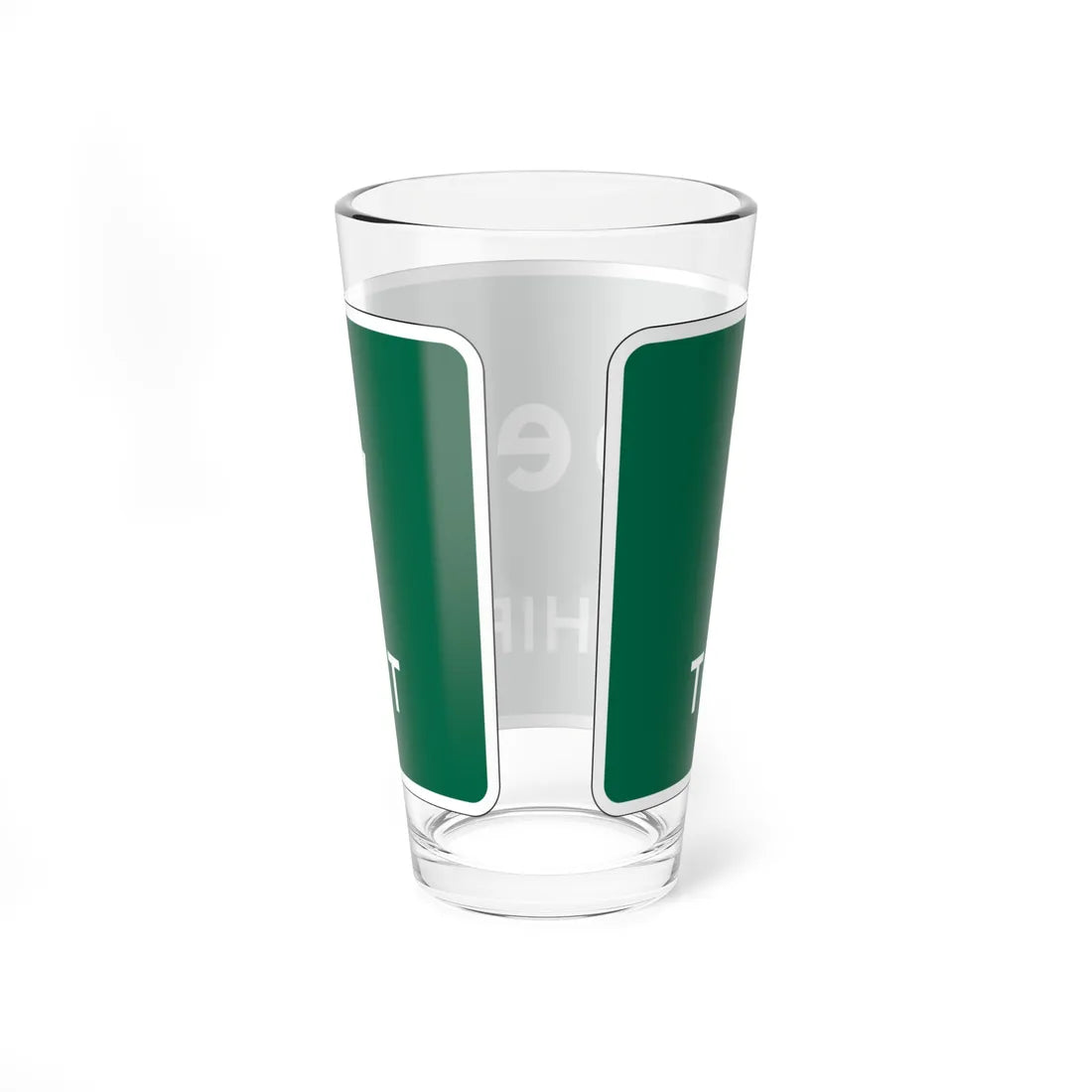 MUTCD-OH I-H2e open text (Ohio) (Road Sign) Pint Glass 16oz - Go Mug Yourself