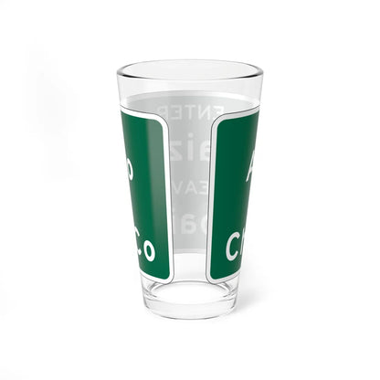 MUTCD-OH I-H2f (Ohio) (Road Sign) Pint Glss 16oz - Go Mug Yourself