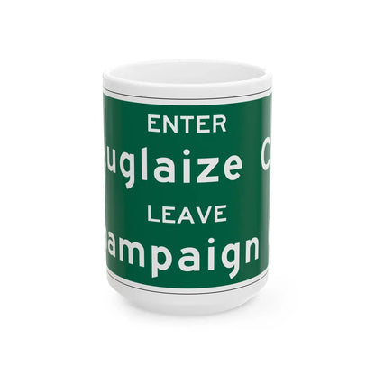 MUTCD-OH I-H2f (Ohio) (Road Sign) White Coffee Mug 15oz - Go Mug Yourself