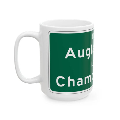 MUTCD-OH I-H2f (Ohio) (Road Sign) White Coffee Mug - Go Mug Yourself