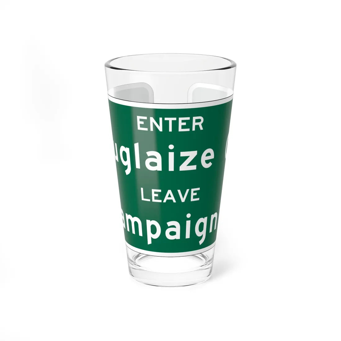 MUTCD-OH I-H2f open text (Ohio) (Road Sign) Pint Glass 16oz 16oz - Go Mug Yourself