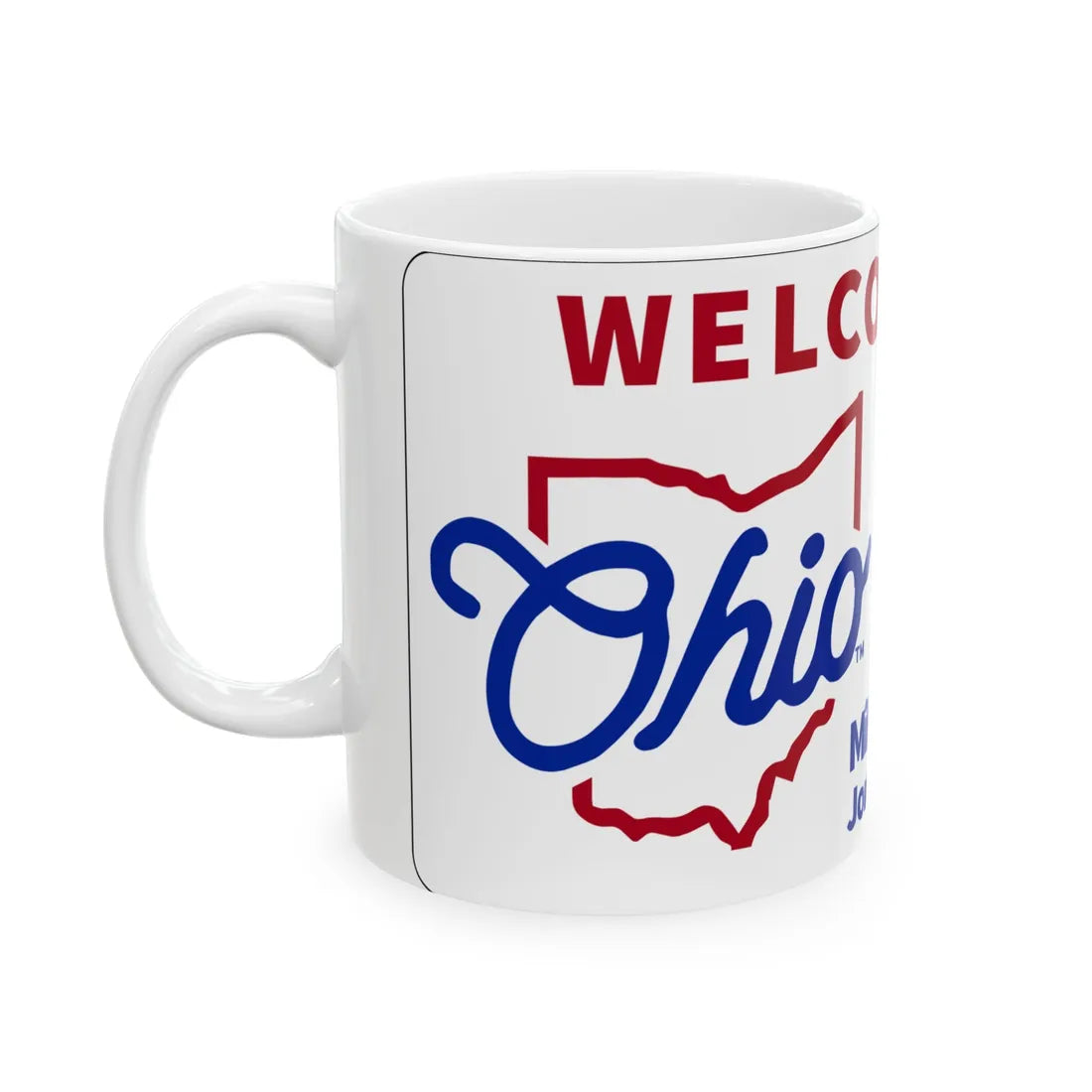 MUTCD-OH I-H2i (Ohio) (Road Sign) White Coffee Mug - Go Mug Yourself