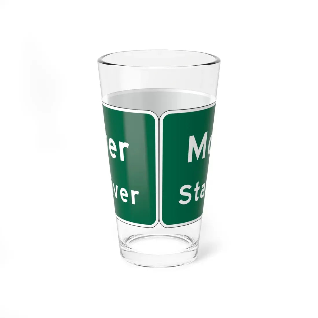 MUTCD-OH I-H3b (Ohio) (Road Sign) Pint Glass 16oz - Go Mug Yourself