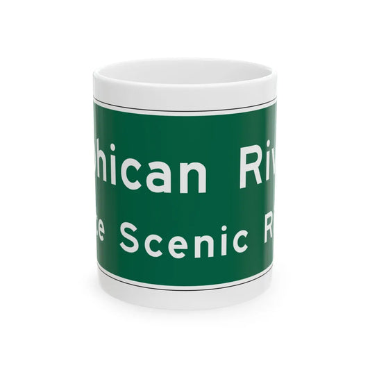 MUTCD-OH I-H3b (Ohio) (Road Sign) White Coffee Mug 11oz - Go Mug Yourself