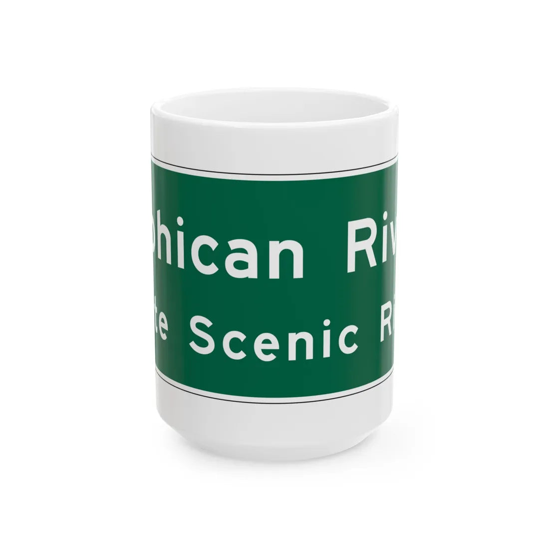 MUTCD-OH I-H3b (Ohio) (Road Sign) White Coffee Mug 15oz - Go Mug Yourself