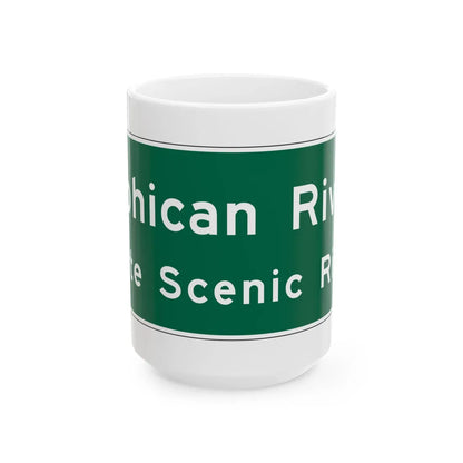 MUTCD-OH I-H3b (Ohio) (Road Sign) White Coffee Mug 15oz - Go Mug Yourself