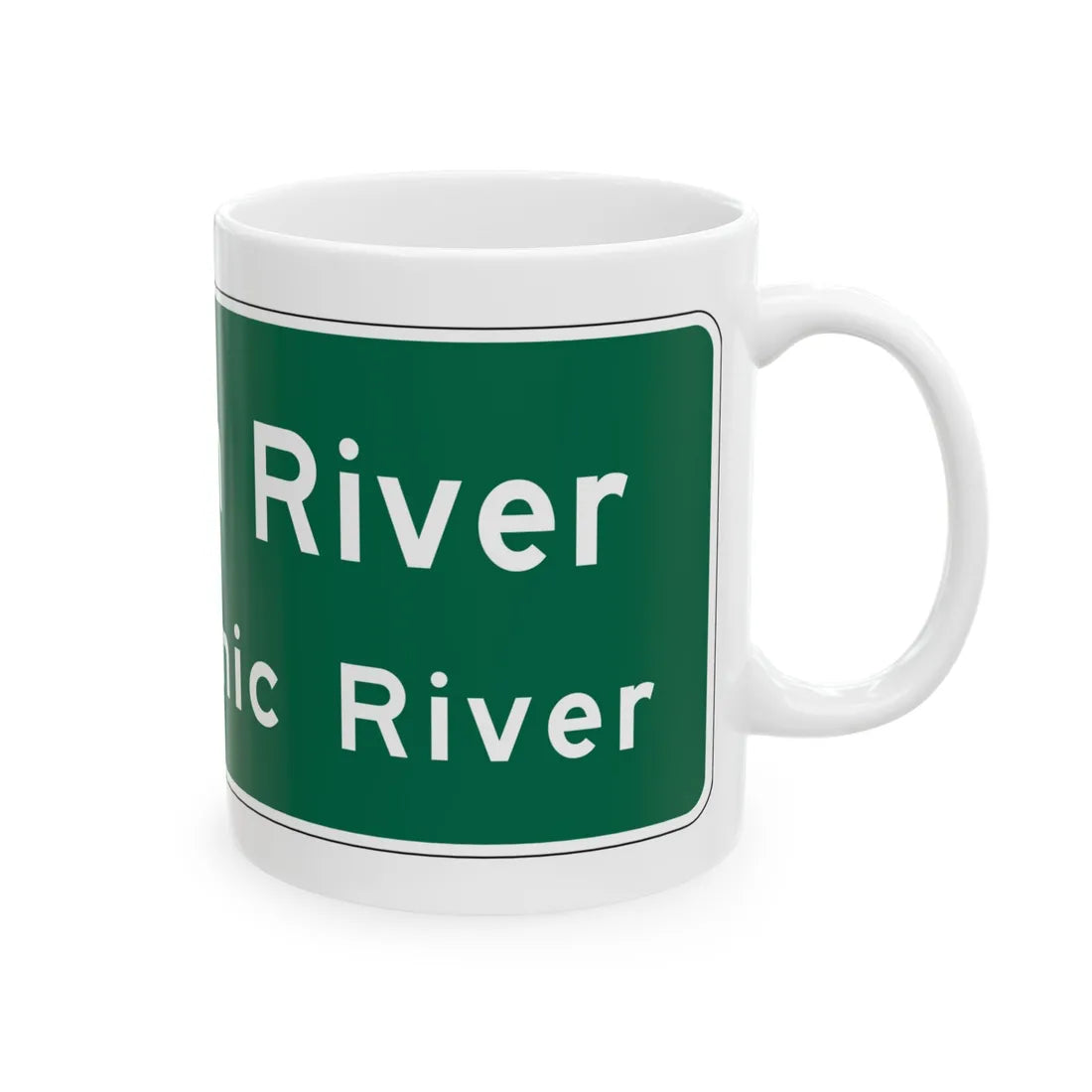 MUTCD-OH I-H3b (Ohio) (Road Sign) White Coffee Mug - Go Mug Yourself