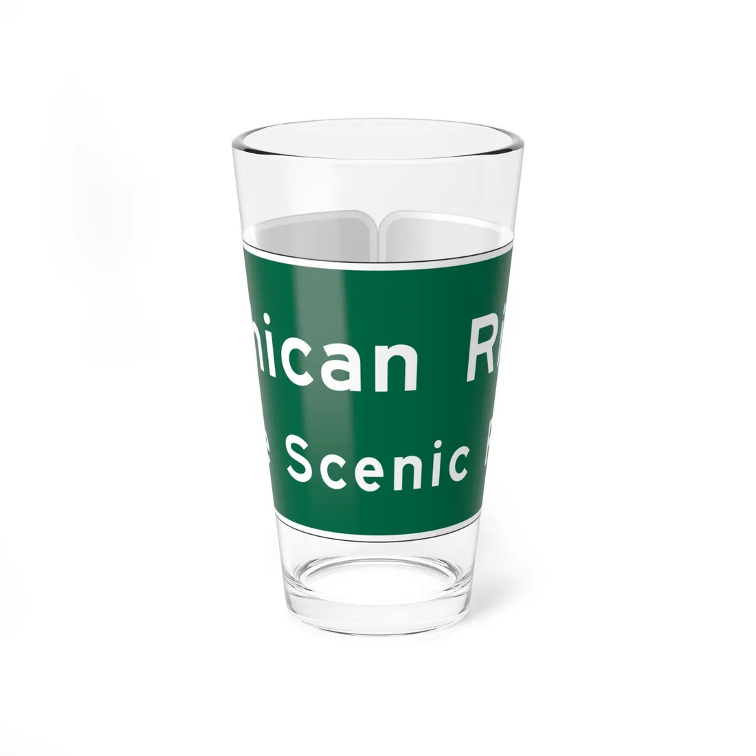MUTCD-OH I-H3b open text (Ohio) (Road Sign) Pint Glass 16oz 16oz - Go Mug Yourself
