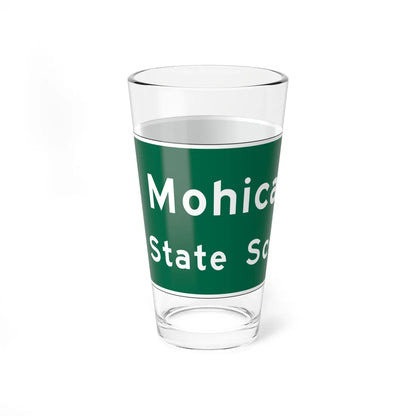 MUTCD-OH I-H3b open text (Ohio) (Road Sign) Pint Glass 16oz - Go Mug Yourself