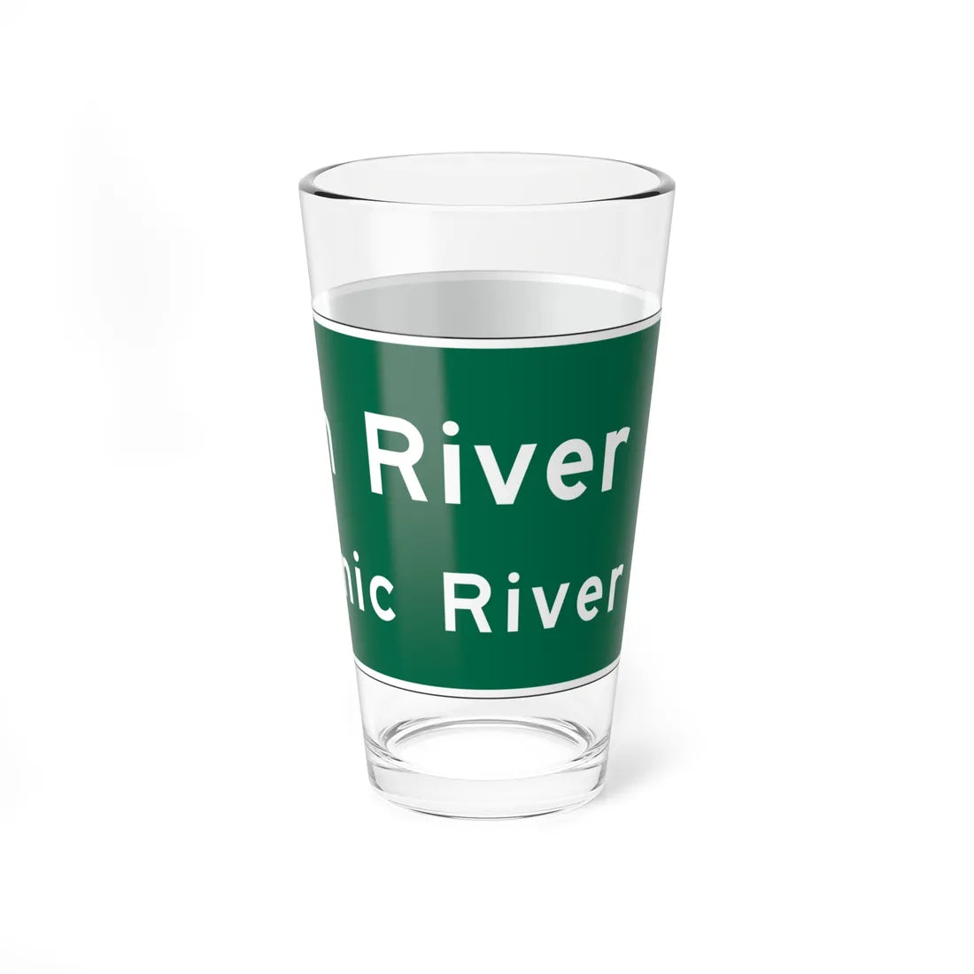 MUTCD-OH I-H3b open text (Ohio) (Road Sign) Pint Glass 16oz - Go Mug Yourself