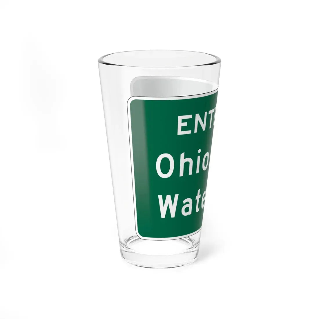 MUTCD-OH I-H3d (Ohio) (Road Sign) Pint Glass 16oz - Go Mug Yourself