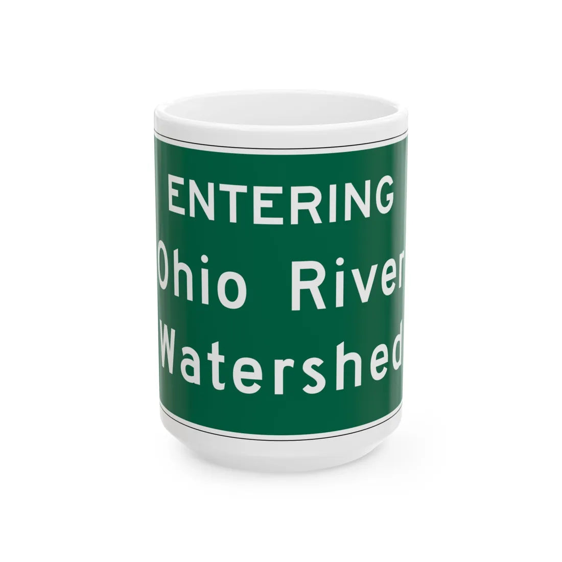 MUTCD-OH I-H3d (Ohio) (Road Sign) White Coffee Mug 15oz - Go Mug Yourself