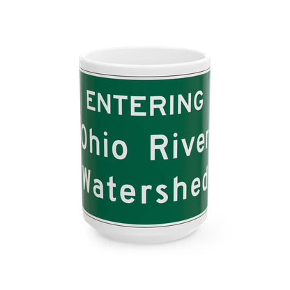 MUTCD-OH I-H3d (Ohio) (Road Sign) White Coffee Mug 15oz - Go Mug Yourself