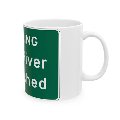 MUTCD-OH I-H3d (Ohio) (Road Sign) White Coffee Mug - Go Mug Yourself