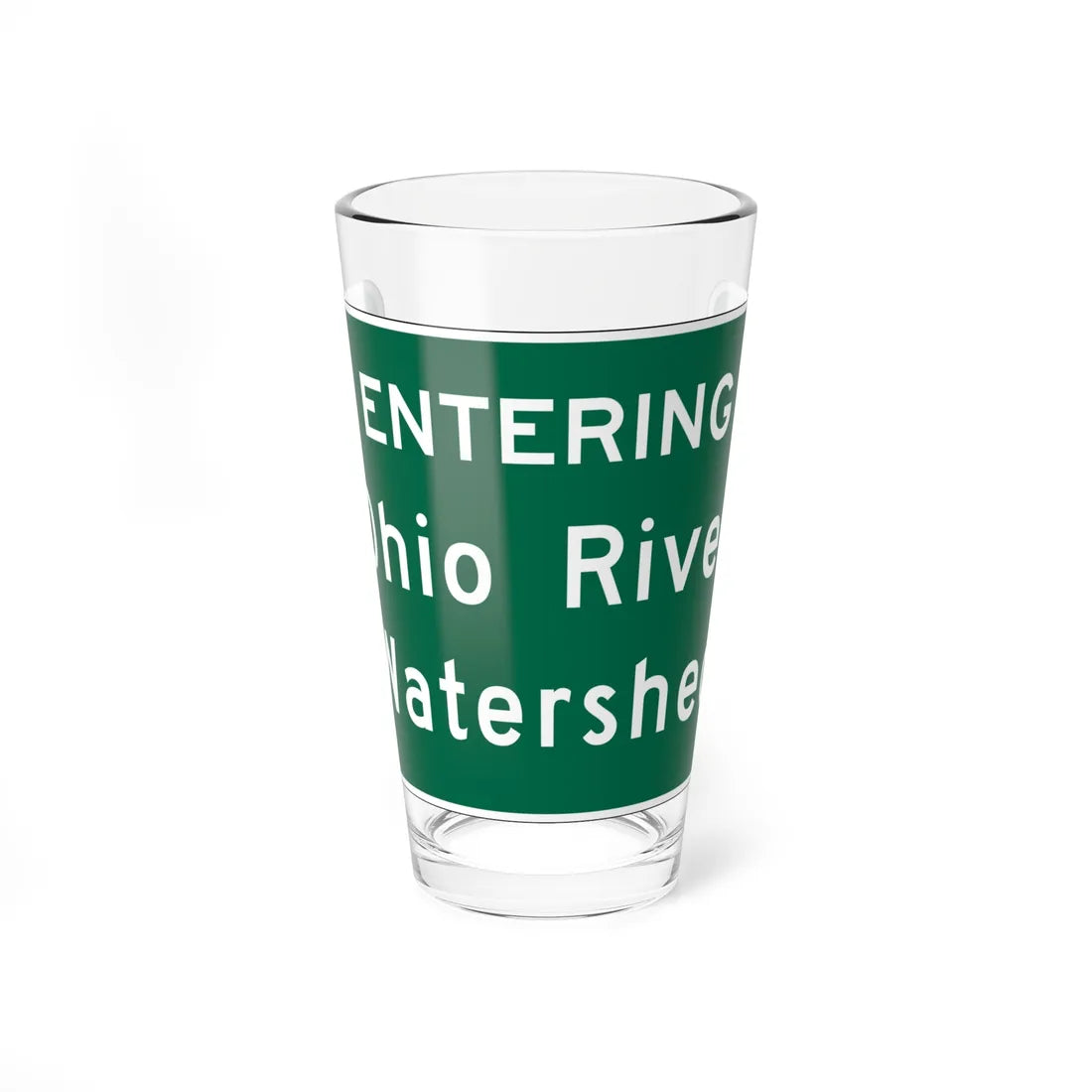 MUTCD-OH I-H3d open text (Ohio) (Road Sign) Pint Glass 16oz - Go Mug Yourself