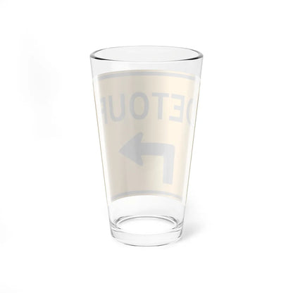 MUTCD-OH M4-H9R warning (Ohio) (Road Sign) Pint Glass 16oz - Go Mug Yourself