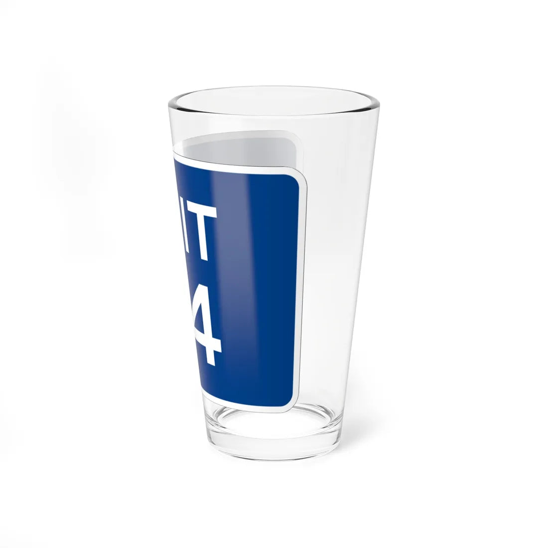 MUTCD-OH M5-H7 blue (Ohio) (Road Sign) Pint Glass 16oz - Go Mug Yourself
