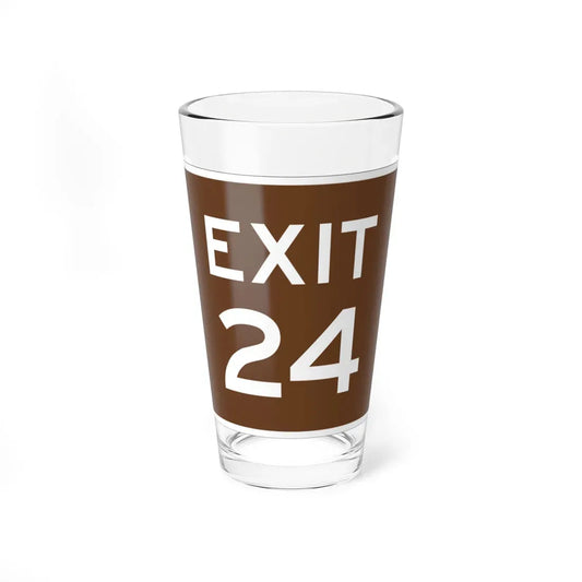 MUTCD-OH M5-H7 brown (Ohio) (Road Sign) Pint Glass 16oz 16oz - Go Mug Yourself