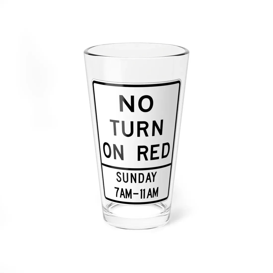 MUTCD-OH R10-H11f (Ohio) (Road Sign) Pint Glass 16oz 16oz - Go Mug Yourself