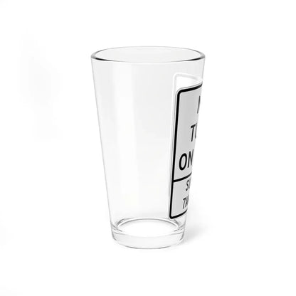 MUTCD-OH R10-H11f (Ohio) (Road Sign) Pint Glass 16oz - Go Mug Yourself