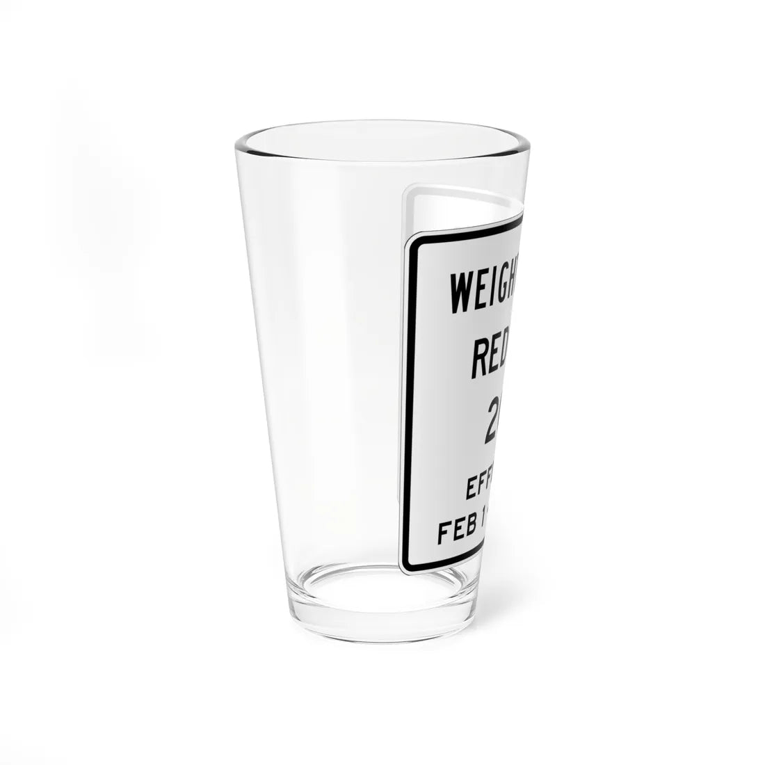 MUTCD-OH R12-H17 open text (Ohio) (Road Sign) Pint Glass 16oz - Go Mug Yourself
