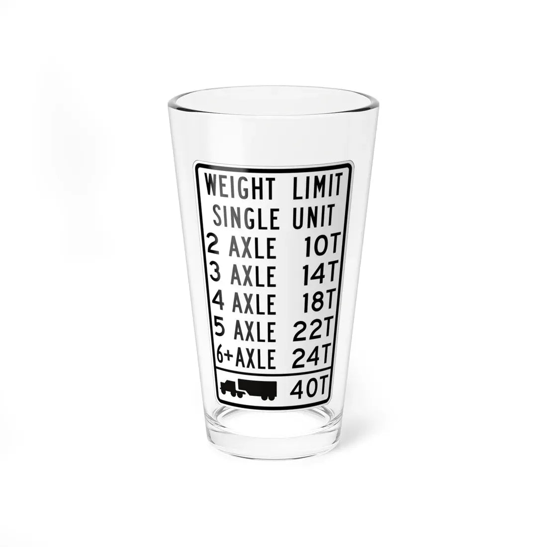 MUTCD-OH R12-H5 (Ohio) (Road Sign) Pint Glass 16oz 16oz - Go Mug Yourself