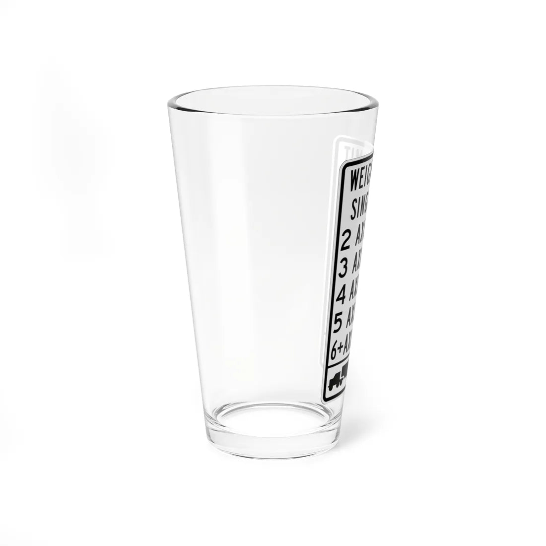 MUTCD-OH R12-H5 open text (Ohio) (Road Sign) Pint Glass 16oz - Go Mug Yourself