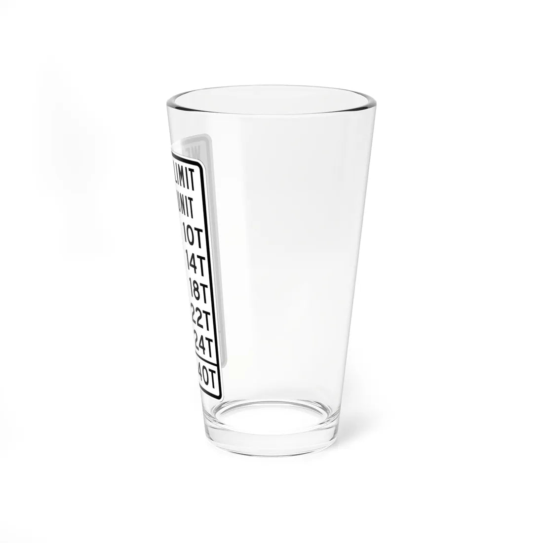 MUTCD-OH R12-H5 open text (Ohio) (Road Sign) Pint Glass 16oz - Go Mug Yourself