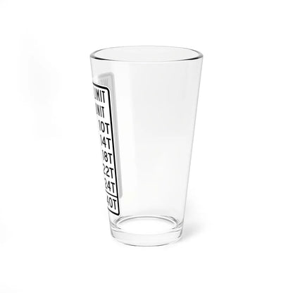 MUTCD-OH R12-H5 open text (Ohio) (Road Sign) Pint Glass 16oz - Go Mug Yourself