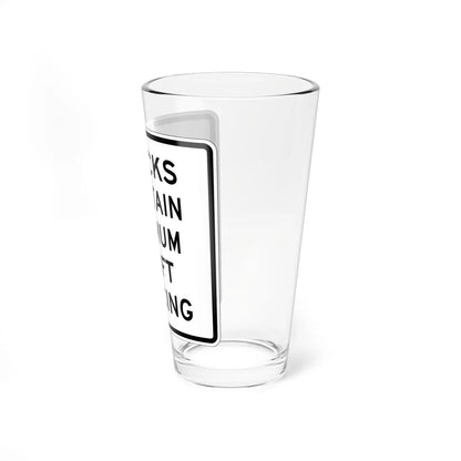 MUTCD-OH R12-H6 (Ohio) (Road Sign) Pint Glss 16oz - Go Mug Yourself