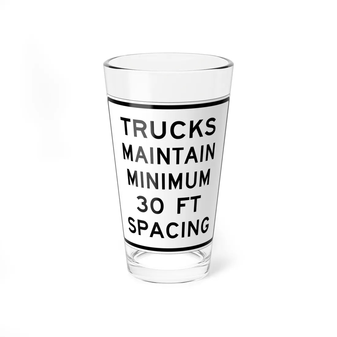 MUTCD-OH R12-H6 open text (Ohio) (Road Sign) Pint Glass 16oz 16oz - Go Mug Yourself