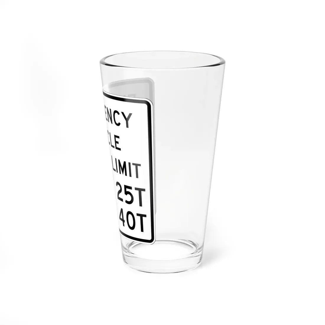 MUTCD-OH R12-H7 (Ohio) (Road Sign) Pint Glass 16oz - Go Mug Yourself