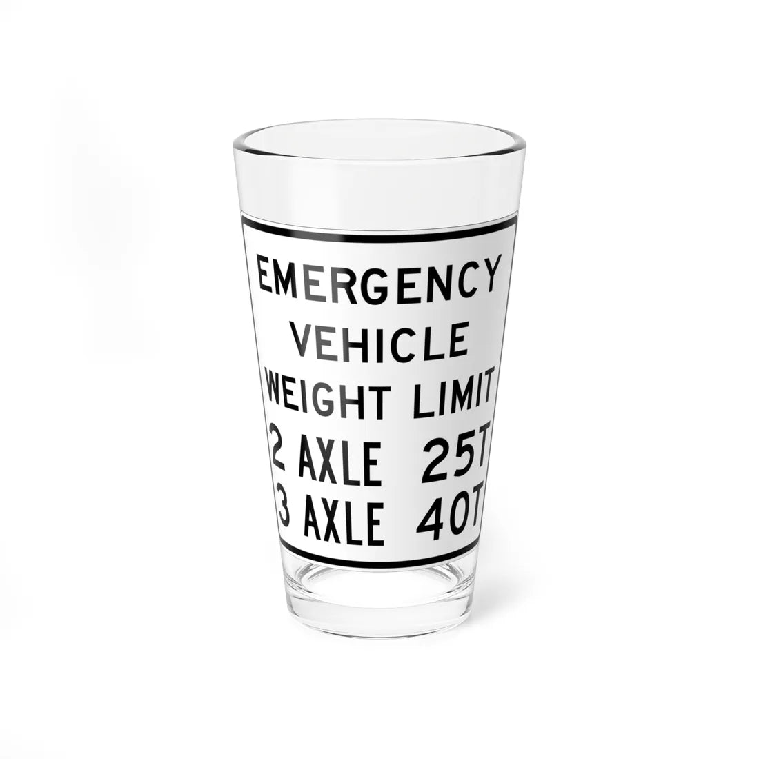 MUTCD-OH R12-H7 open text (Ohio) (Road Sign) Pint Glass 16oz 16oz - Go Mug Yourself