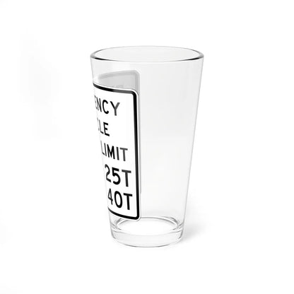MUTCD-OH R12-H7 open text (Ohio) (Road Sign) Pint Glass 16oz - Go Mug Yourself