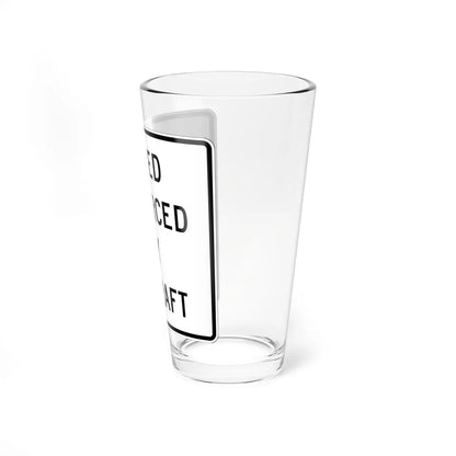 MUTCD-OH R2-H15 open text (Ohio) (Road Sign) Pint Glass 16oz - Go Mug Yourself