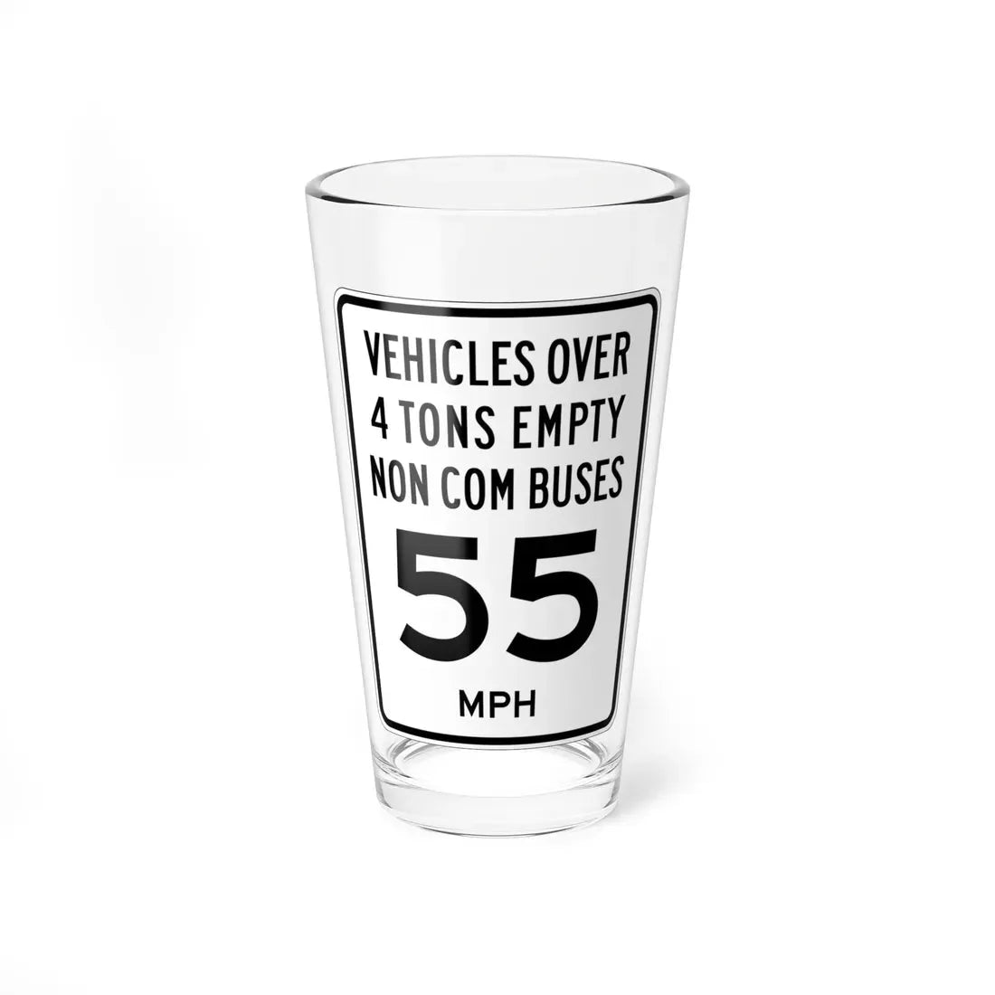 MUTCD-OH R2-H2a (Ohio) (Road Sign) Pint Glass 16oz 16oz - Go Mug Yourself