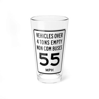 MUTCD-OH R2-H2a (Ohio) (Road Sign) Pint Glass 16oz 16oz - Go Mug Yourself