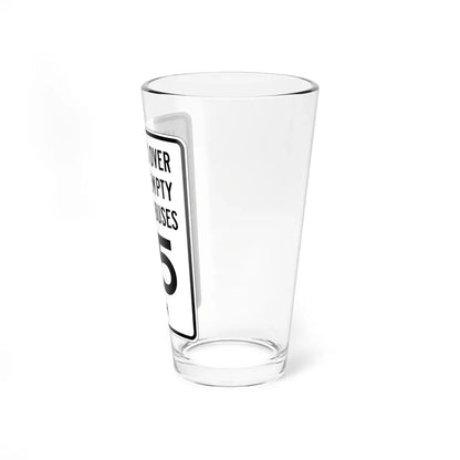 MUTCD-OH R2-H2a (Ohio) (Road Sign) Pint Glass 16oz - Go Mug Yourself