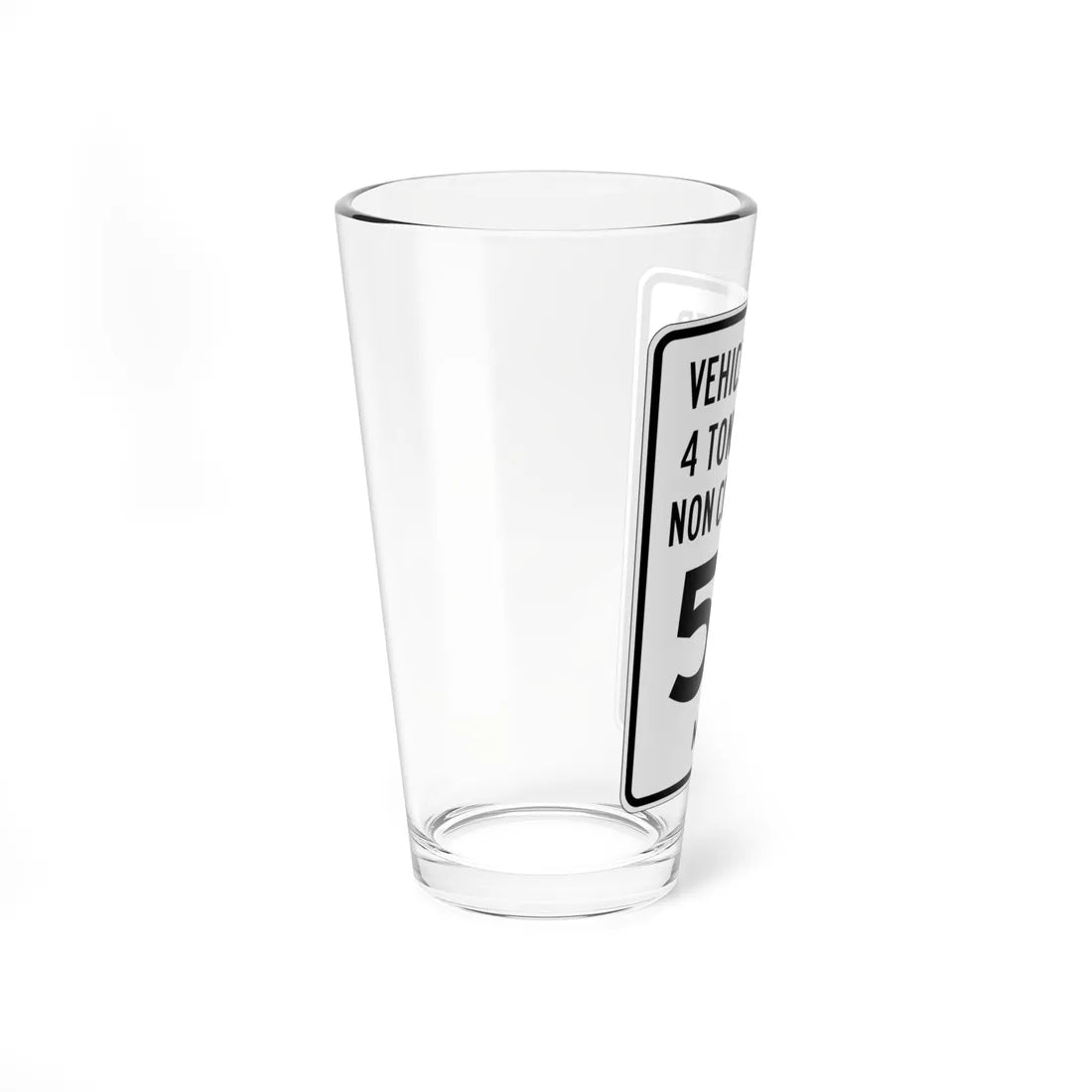 MUTCD-OH R2-H2a open text (Ohio) (Road Sign) Pint Glass 16oz - Go Mug Yourself