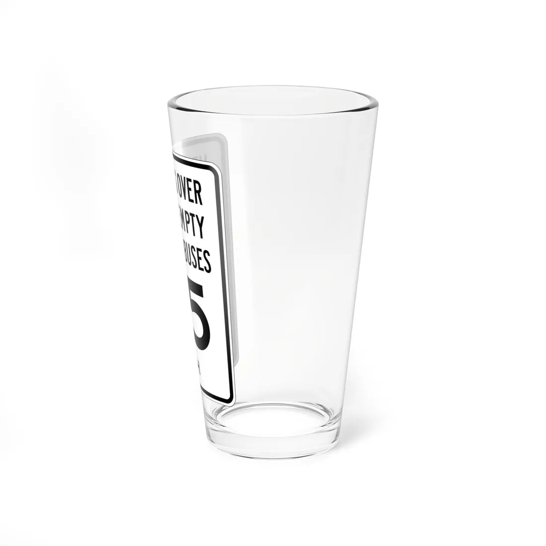 MUTCD-OH R2-H2a open text (Ohio) (Road Sign) Pint Glass 16oz - Go Mug Yourself