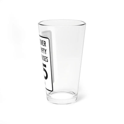 MUTCD-OH R2-H2a open text (Ohio) (Road Sign) Pint Glass 16oz - Go Mug Yourself