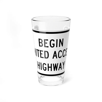 MUTCD-OH R26-H2 (Ohio) (Road Sign) Pint Glass 16oz 16oz - Go Mug Yourself