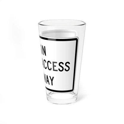 MUTCD-OH R26-H2 (Ohio) (Road Sign) Pint Glass 16oz - Go Mug Yourself