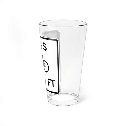 MUTCD-OH R3-H16 open text (Ohio) (Road Sign) Pint Glass 16oz - Go Mug Yourself