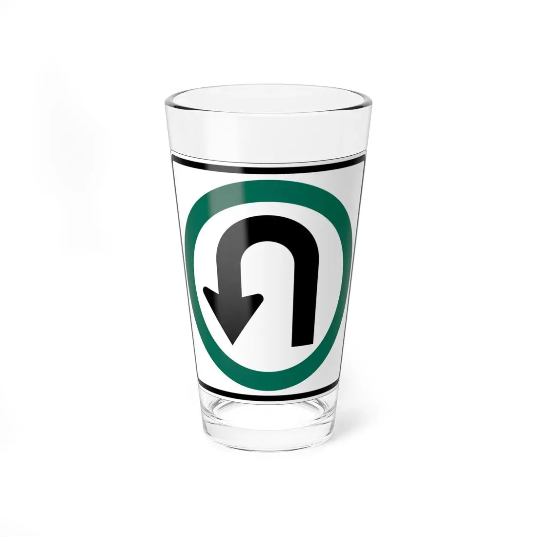 MUTCD-OH R3-H4b (Ohio) (Road Sign) Pint Glass 16oz 16oz - Go Mug Yourself